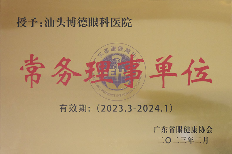 广东省眼健康协会常务理事单位
